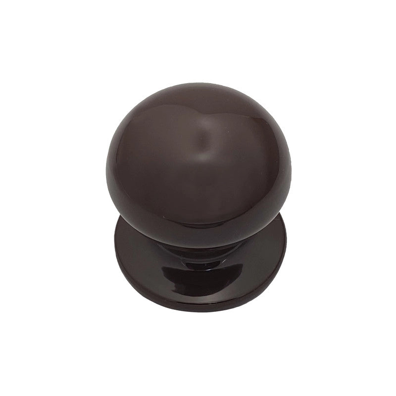 Pomolo fisso per porta SAGUATTI 869/70UB in alluminio marrone lucido