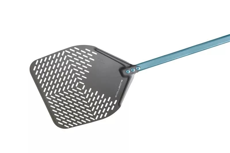 Pala Pizza Professionale Forata Evoluzione Alluminio Manico 150 cm 33 x 33 cm
