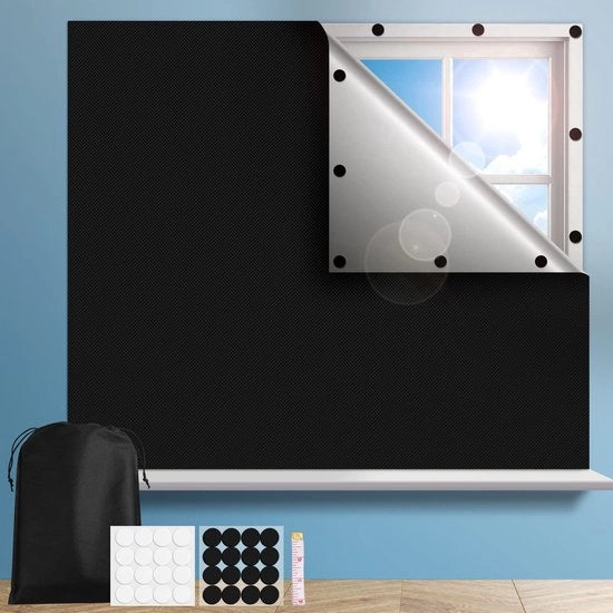 Tendaggio di oscuramento - 100x145cm senza fori - Rimovibile per vacanze e finestre da soffitto - Zonterapia per interni - 1 pezzo
