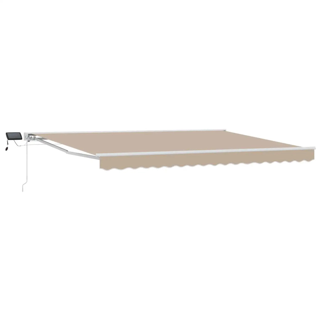 Cornice per Tenda Manuale con LED Beige e Bianco 4,5 × 3,5 m 3420680