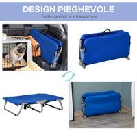 Brandina Cuccia Pieghevole per Cani in Tessto Oxford Blu 71x58x18 cm