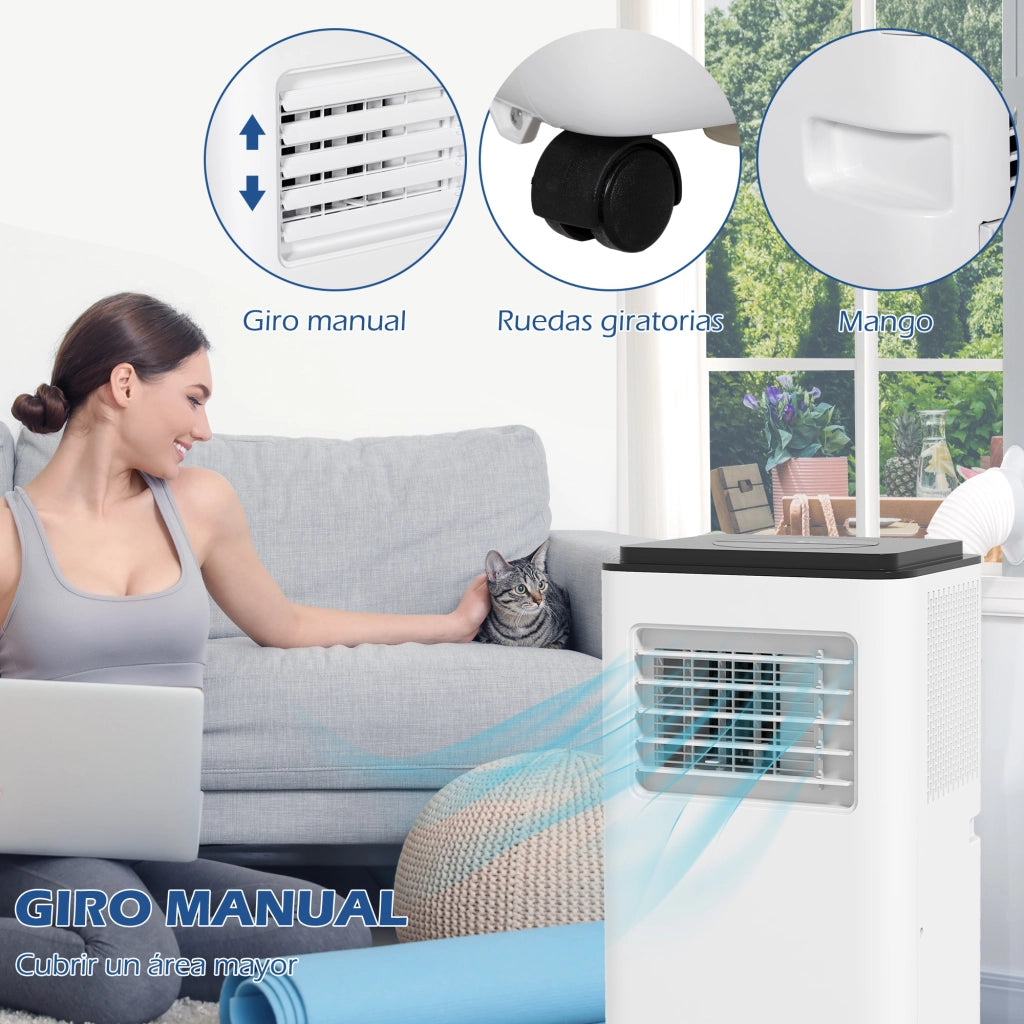 Condizionatore Portatile 10000 BTU 2900W ¨C zephmum ¨C 33x28x70,4 cm Bianco