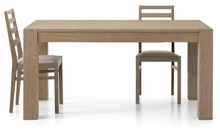 Set 2 sedie in legno massello imbottita rovere seppia 42,5x37,5x90 (641) - Mobili 2G