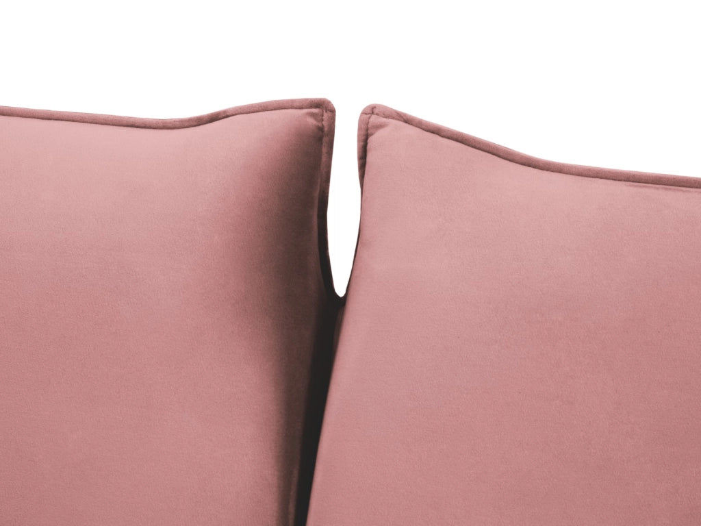 Cosmopolitan Design - Divano convertibile "Vienna" 3 posti in velluto rosa 