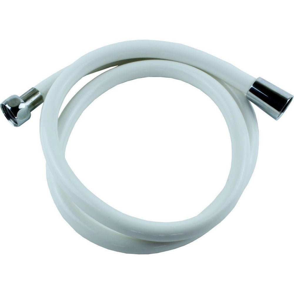 Trade Shop - Laccio Tubo Flessibile Doccia Pvc Bianco Universale Lunghezza 2m -