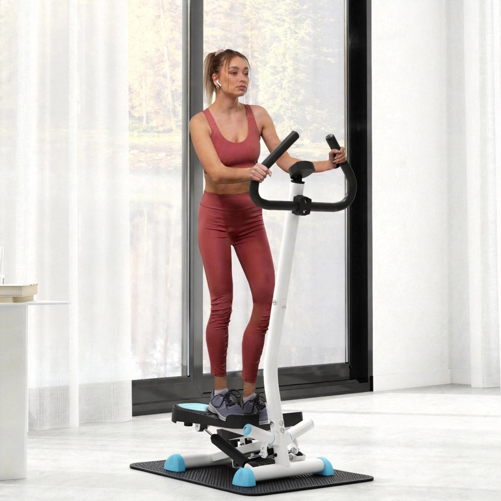 Stepper Fitness con Manubrio ¨C Zephmum ¨C Bianco Blu Nero