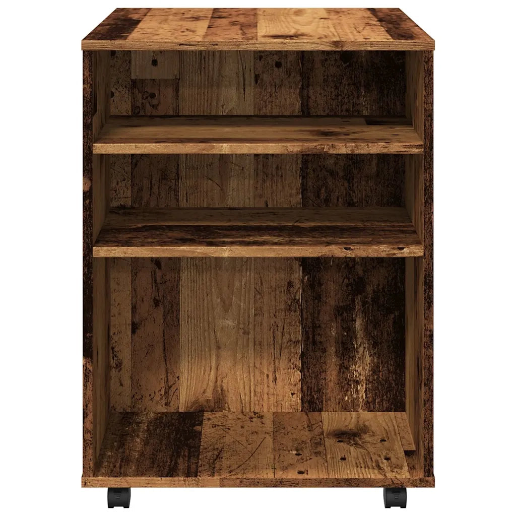 Armadietto con Ruote Legno Antico 60x53x72cm in Truciolato