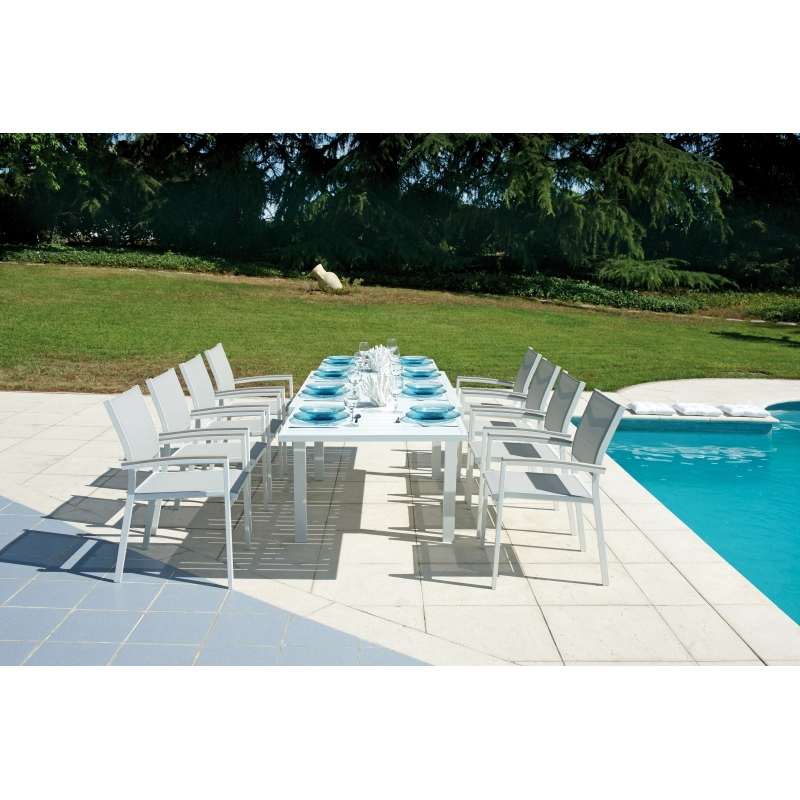 Tavolo Montecatini 135/270X90,5 - Alluminio Bianco Moia