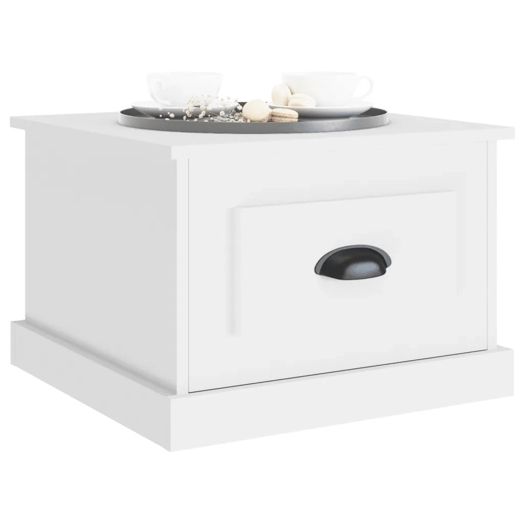 Tavolino da Salotto Bianco 50x50x35 cm in Legno Multistrato 816248