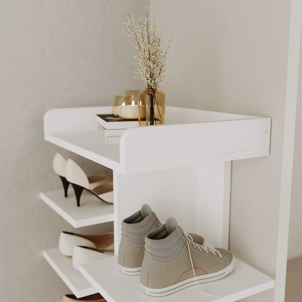 Vicco Scarpiera Bianco 45 x 114 cm con 10 scomparti