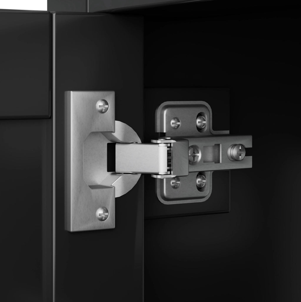 Mobile bagno nero 76x45,5x83,5 cm con lavabo in ceramica