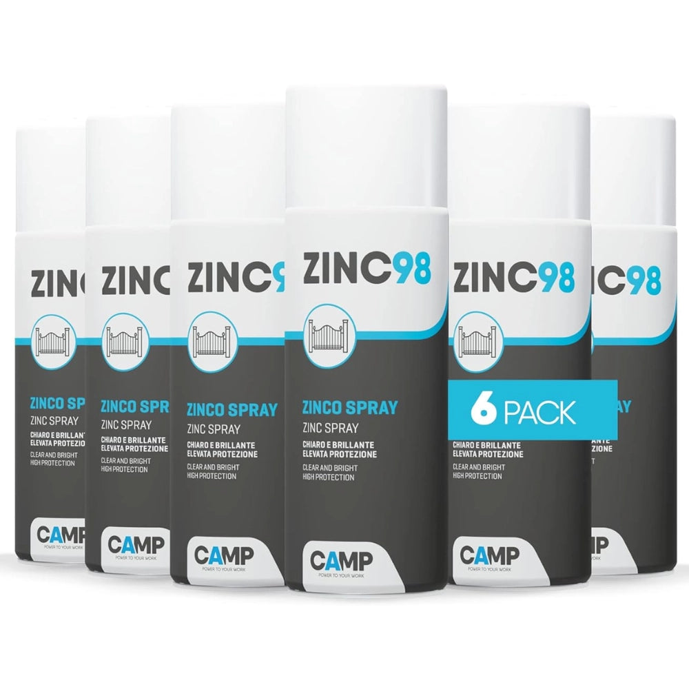 Kit 6 pezzi zinc 98 spray protettivo antiossidante zinco chiaro 400 ml