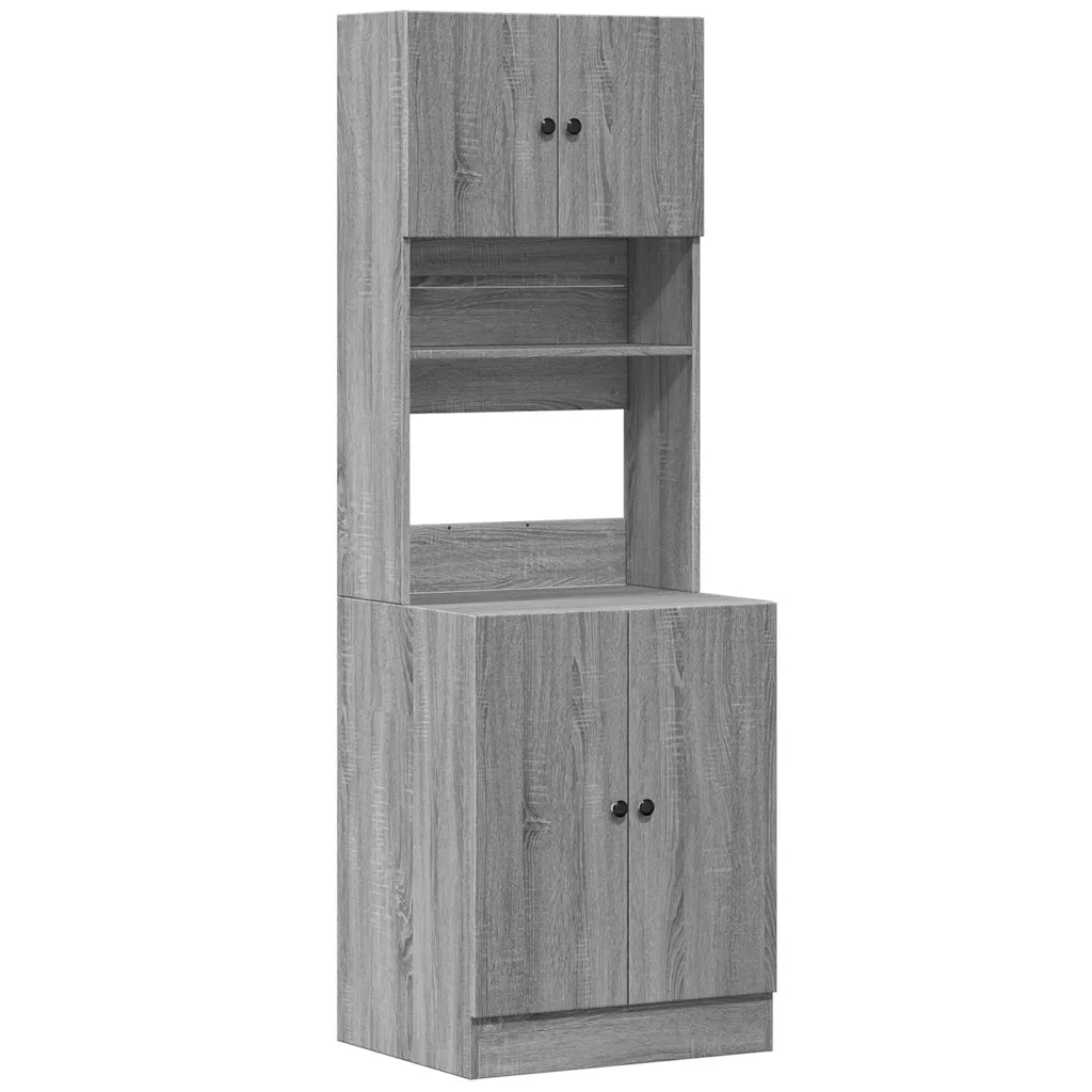 Mobile da cucina-Armadio da cucina Grigio Sonoma 60x50x180cm in Legno Multistrato