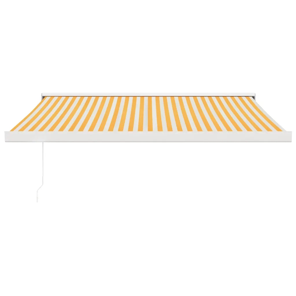 TendaRetrattile Gialla e Bianca 3,5x2,5 m Tessuto e Alluminiocod mxl 117568
