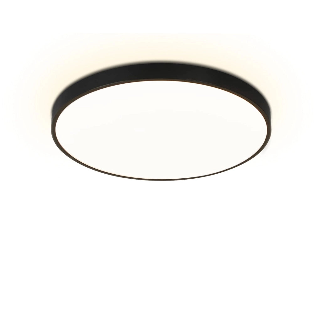ZMH Lampada da soffitto plafoniera LED moderna nera rotonda per soggiorno corridoio ufficio