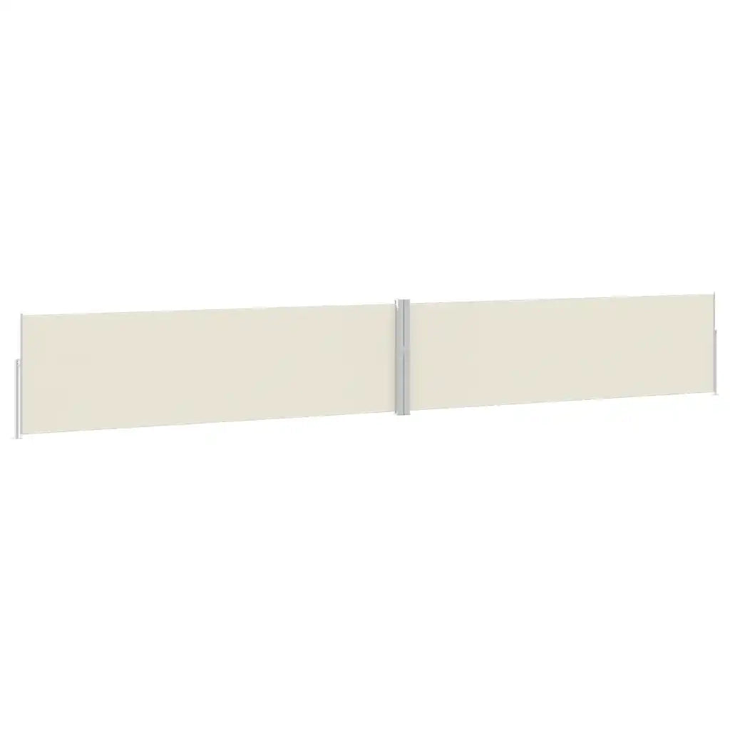 Tenda Laterale Retrattile per Patio-Tenda parasole per balcone 170x1200 cm Crema