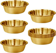 Scodelle per sazón di metallo inossidabile - 10 pacchi Scodelle per sushi da 2 oz - Ramekin mini per antipasti - Tazze per spezie individuali (oro)
