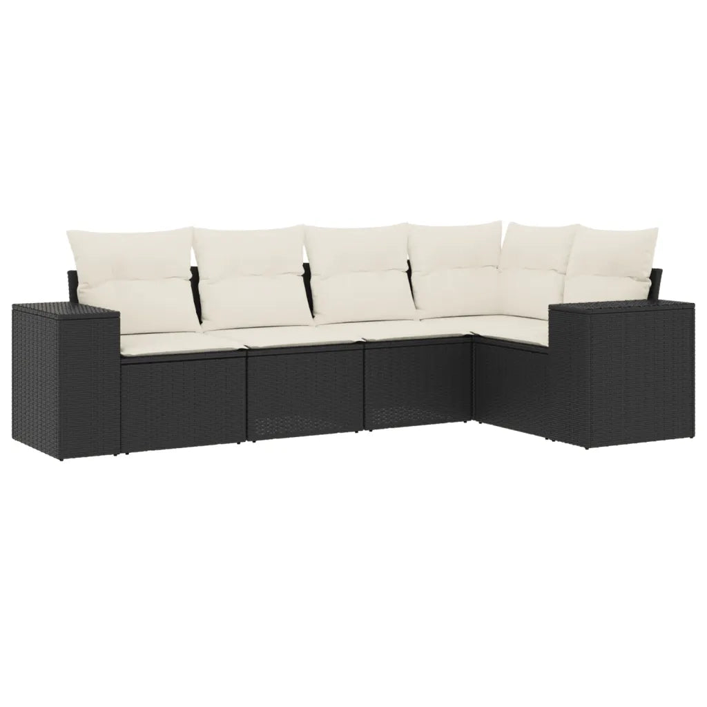Set Divani da Giardino 5 pz con Cuscini in Polyrattan Nerocod mxl 88425