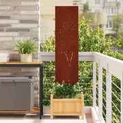 Schermo per privacy in giardino Traforo Ruggine 32 x 140 cm 876237
