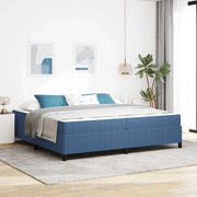 Struttura del letto con materasso Blu 200 x 200 cm Tessuto 3399143