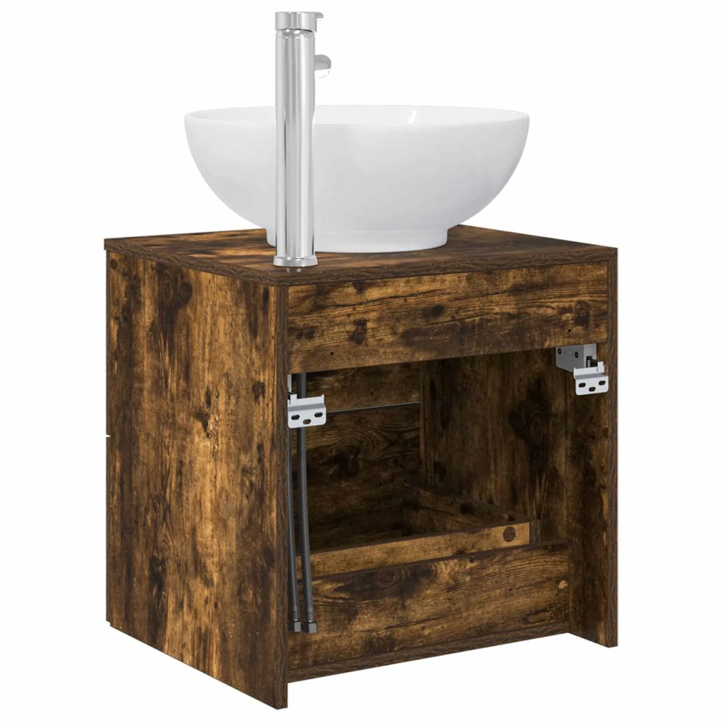Mobile Lavabo da Parete Rovere Fumo 49,5 x 44,5 x 66,5 cm