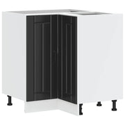 Pensile da cucina | Mobile Base ad Angolo Cucina Lucca Nero in Legno Multistrato