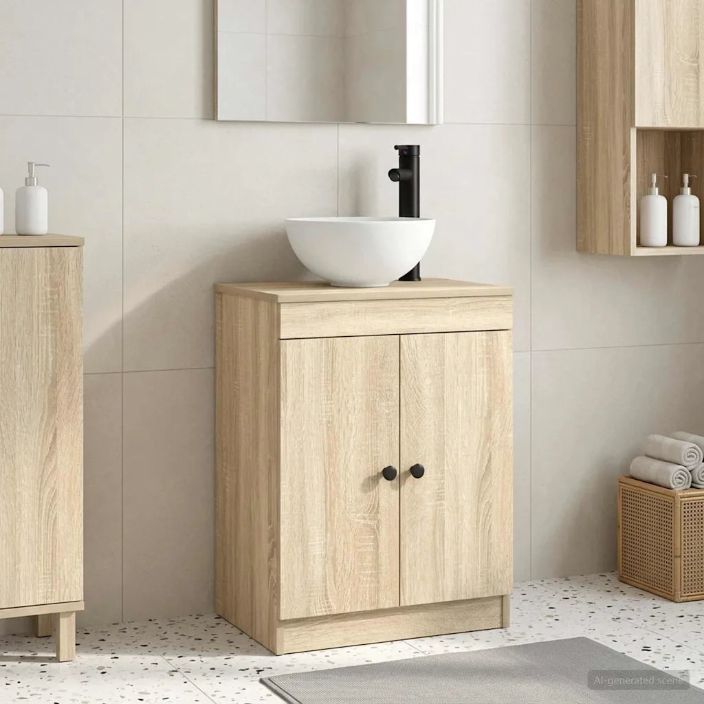 Mobile da bagno con lavabo Rovere Sonoma 54 x 35 x 83 cm 890116