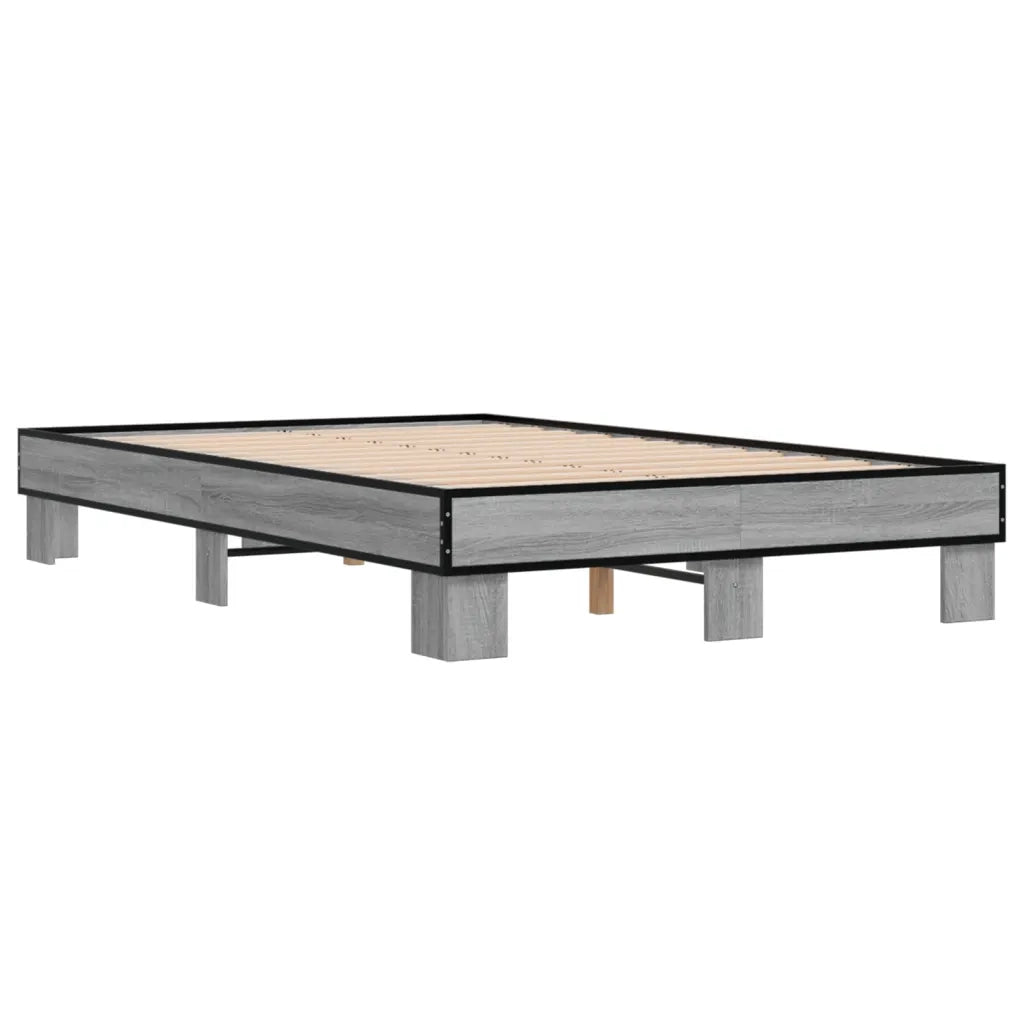 Giroletto Grigio Sonoma 140x200 cm in Legno Multistrato Metallo 845860