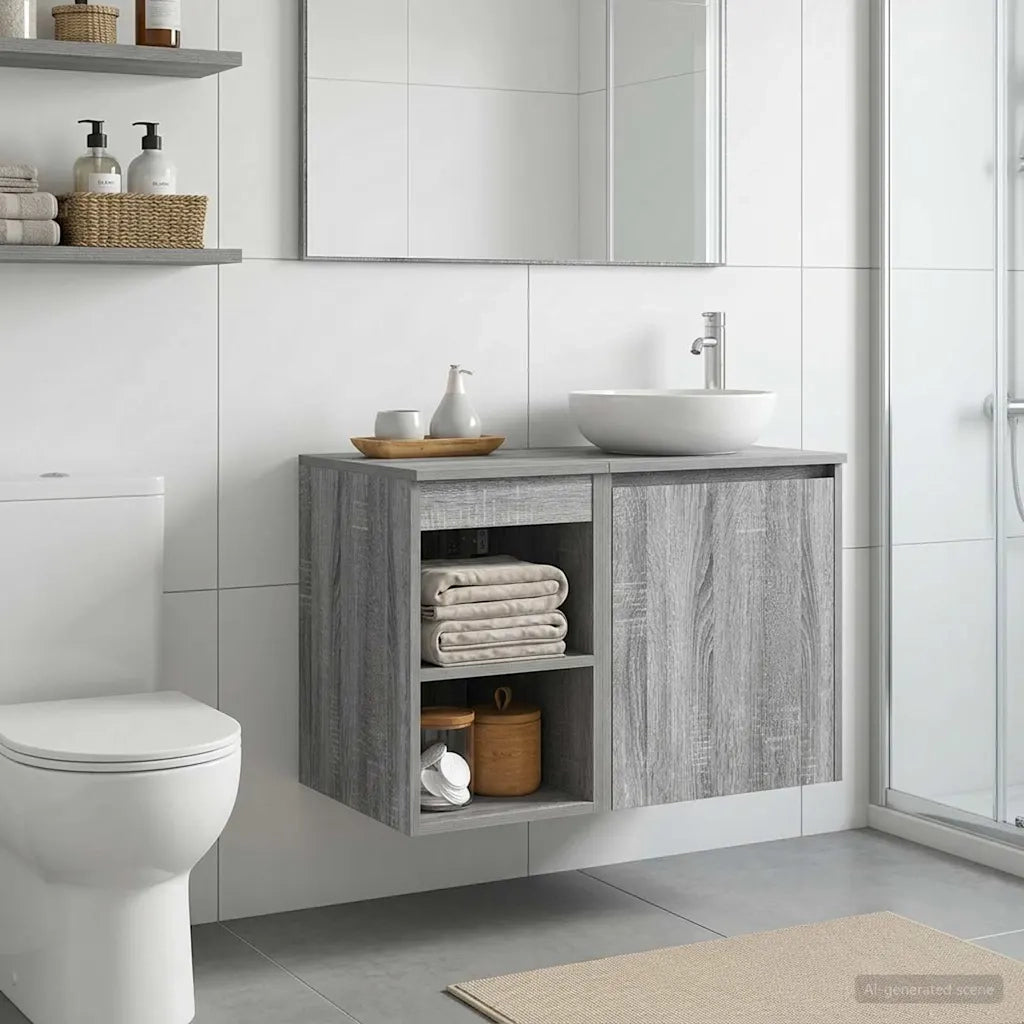 Armadio Bagno In-between Sonoma grigio 30 x 35 x 50 cm 890339