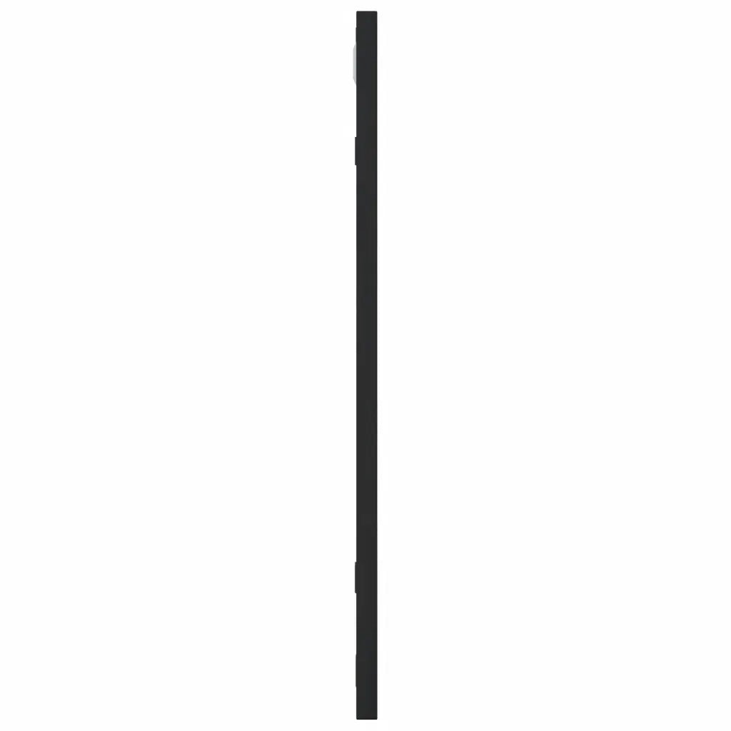 Specchio da Parete Nero 50x50 cm Quadrato in Ferro