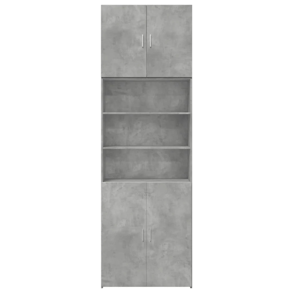 Credenza buffet cassettiera mobile contenitore organizer cucina soggiorno soggiorno alto 80 x 42,5 x 249 cm derivati ​​del legno grigio 02_0034724