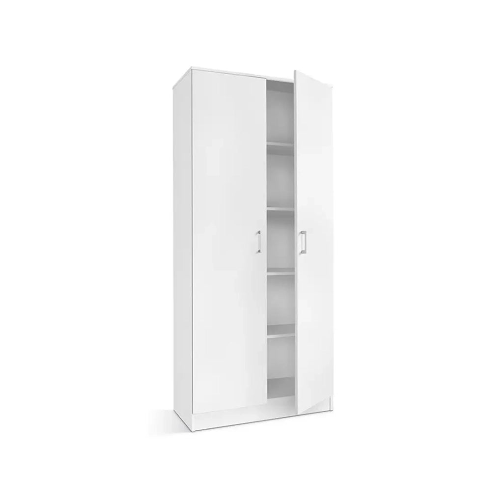 Armadio REY – 2 porte – 80×180 cm – Bianco – Moderno