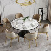 Sedia da pranzo con Schienale Ergonomico e Piedini Regolabili, in Metallo e Legno, Beige Cachi