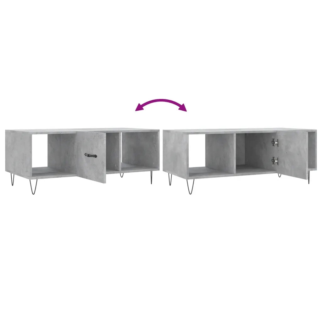 Tavolino salotto | Tavolino da caff¨¨ | Tavolino da Soggiorno Grigio Cemento 102x50x40 cm Legno Multistrato
