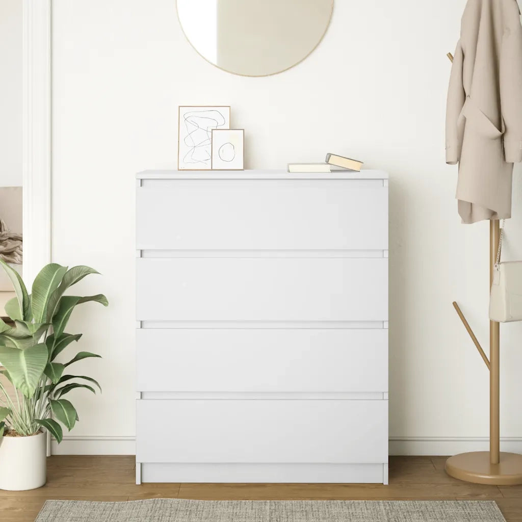 Credenza | Madia | Buffet da pranzo | Armadio da pranzo Bianca 80x35x99 cm in Legno Multistrato