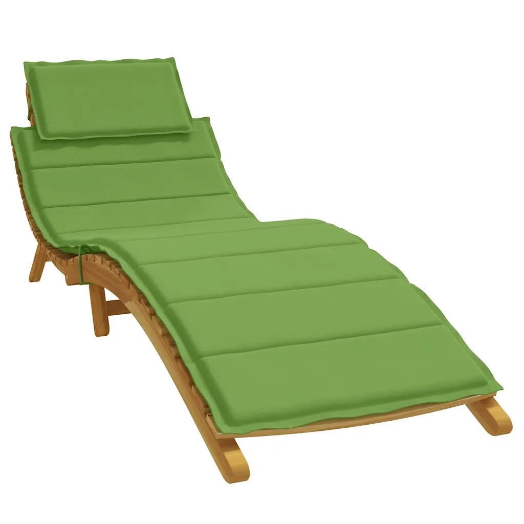 vidaXL Cuscino per Lettino Prendisole Verde Mélange 186x58x4cm Tessuto