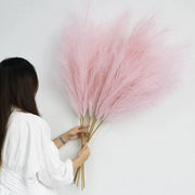 Pacco di 6 Gramigne di Pampas Secche Grandi 113 cm Bianche di Gramigne Artificiali per Sala, Casa, Corridoio, Vaso, Decorazione Boho (Rosa Chiaro)