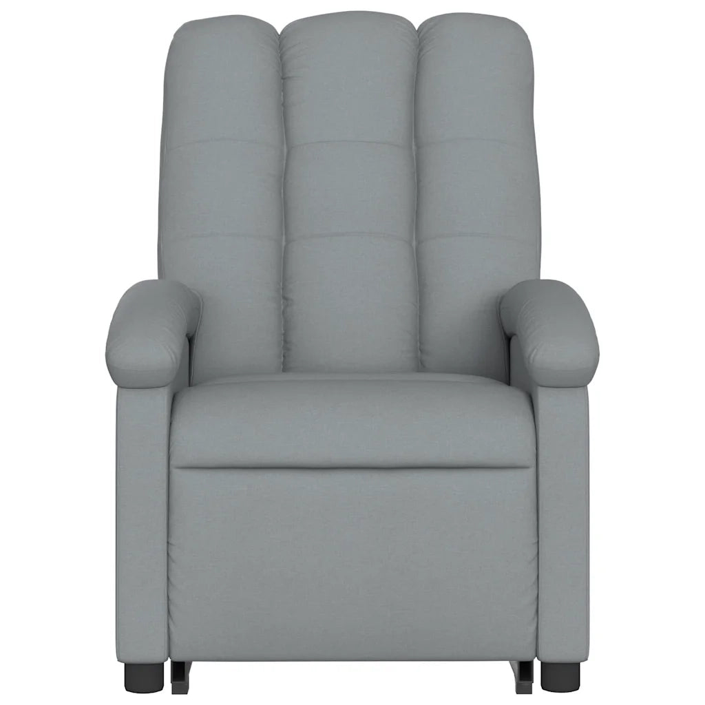 Poltrona | Sedia Relax Reclinante Alzapersona Elettrica Grigio Chiaro Tessuto