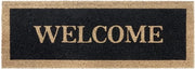 Mat di cocco, piccolo, per interni, mat di protezione dallo sporco, naturale, mat di cocco, Welcome, antiscivolo, per ingresso, per terrazza, 27 x 70 cm