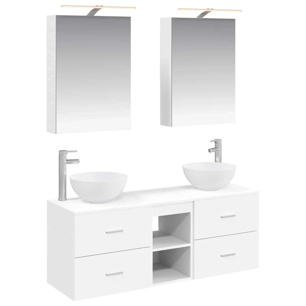 Set di mobili per il bagno 5 pcs Bianco 3406711