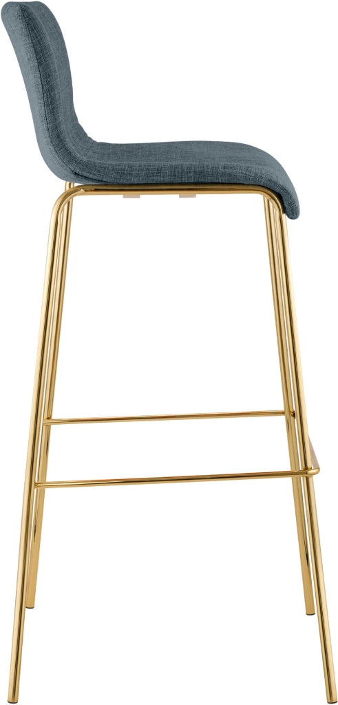 Sgabello da bar Hoover in tessuto 4 piedi oro 1