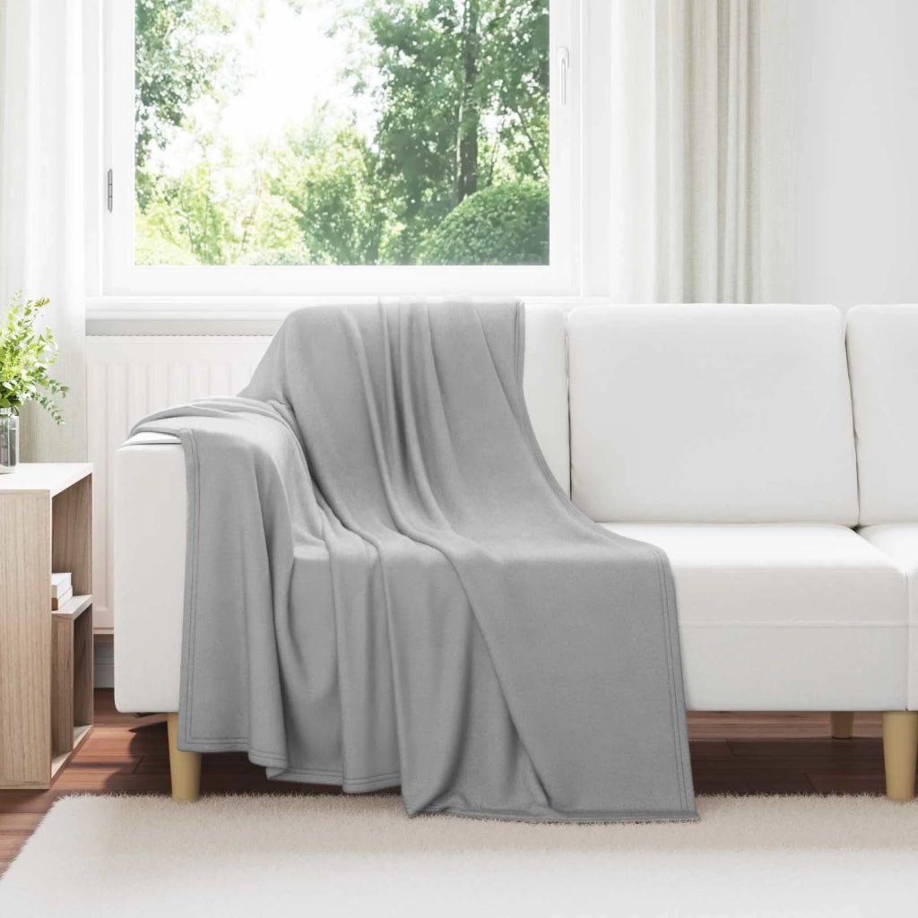Coperte da Pile 6 pz Grigio 170 x 130 cm Panno