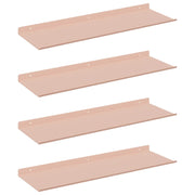 4 pz Mensola | Ripiano | Scaffale sospesa Rosa 60 x 18 x 2,5 cm Acciaio