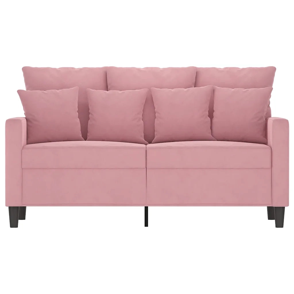 Divano a 2 Posti-Sofa 2 Posti Rosa 120 cm in Velluto 207816