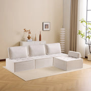 DIVANO modulare beige, struttura in compensato