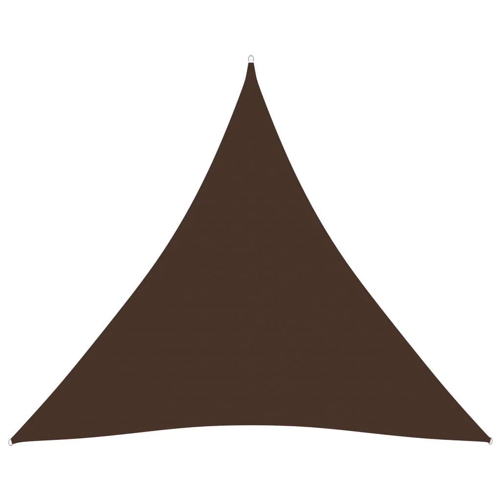 Vela ombreggiante triangolare in tessuto Oxford 6 x 6 x 6 m marrone 02_0009949