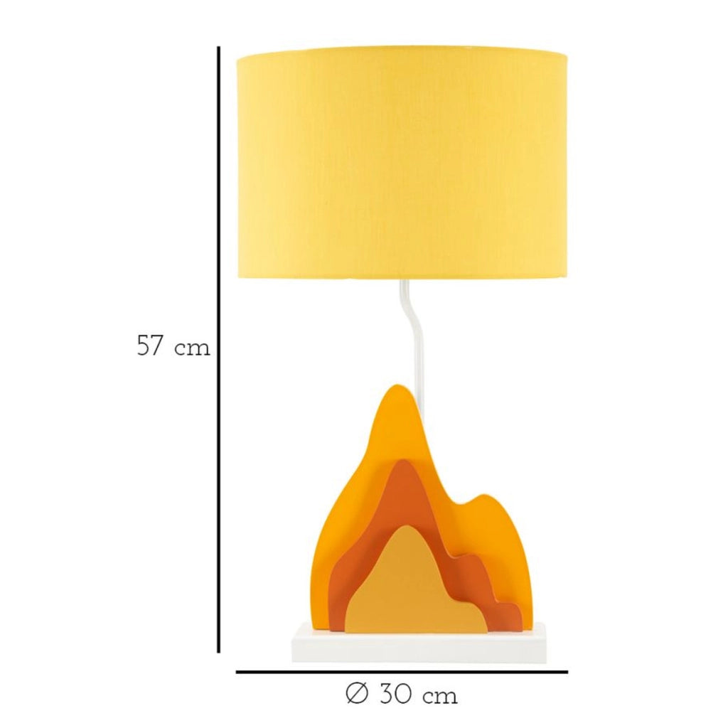 Lampada da Tavolo VKH121, Arancione, Metallo, 30x30x57 cm