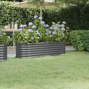 Letto da Giardino in Acciaio a Polvere 152x40x36 cm Antracite