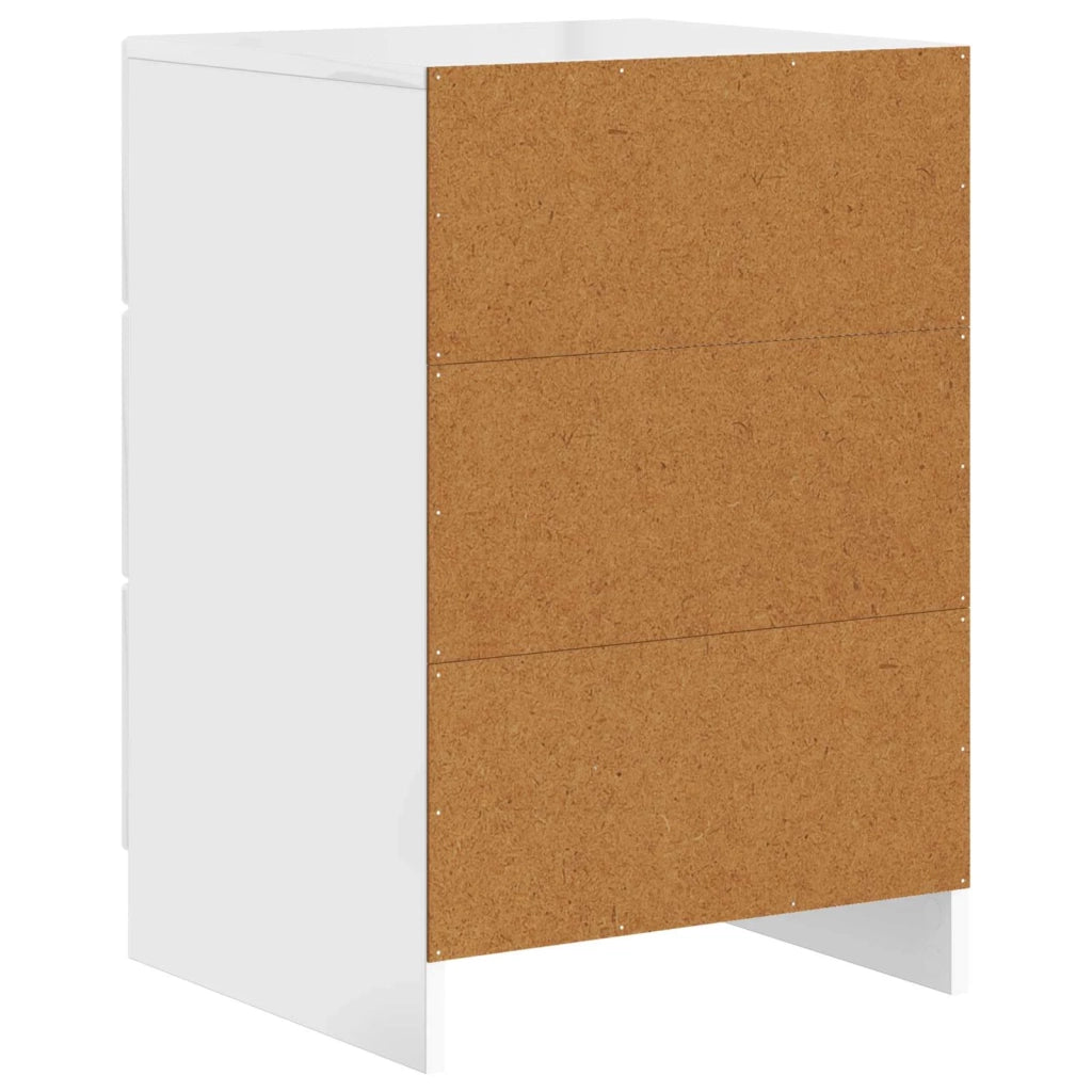 Armadio da Notte con cassetto Bianco Lucido 43 x 41 x 63,5 cm 895709