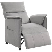 Poltrona relax elettrica reclinabile con poggiapiedi, telecomando, grigio ¨C zephmum